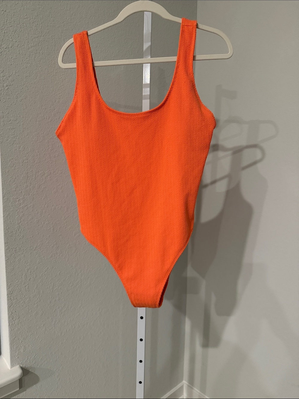 Cotton On Body Bright Orange Textured One-Piece Swimsuit